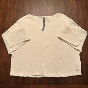 Slouchy Waffle Crew - Natural - XS/S